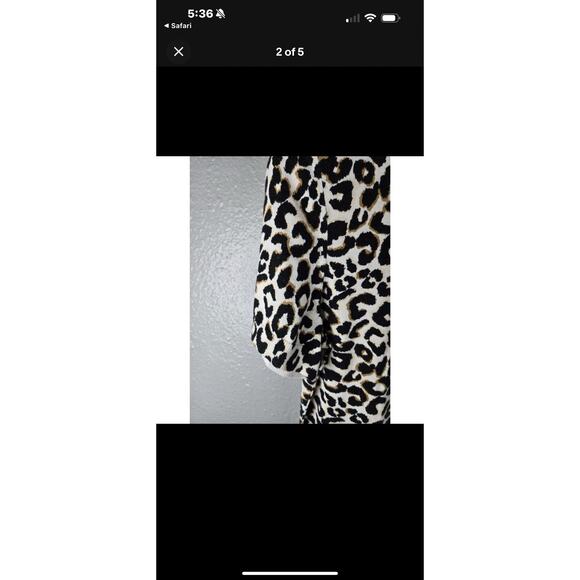 Talbots Top Womens Plus 3X Open Knit Pullover Sweater Cheetah New Tags $89 - Picture 3 of 12